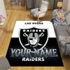 Custom Name,Raiders Home Sofa Decoration for Living Room & Bedroom, Non‑Slip Play Flannel Floor Mat for Game Room