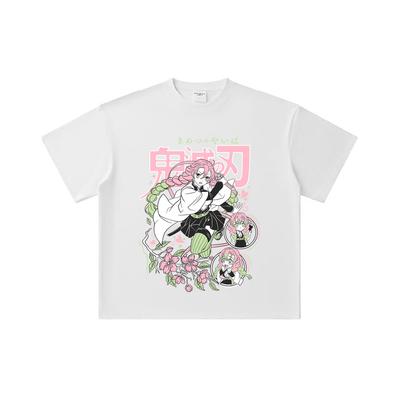 260 GSM Double Yarn 32 Count 100% Cotton Demon Slayer V6 Mitsuri Print Unisex Heavy Cotton T Shirt