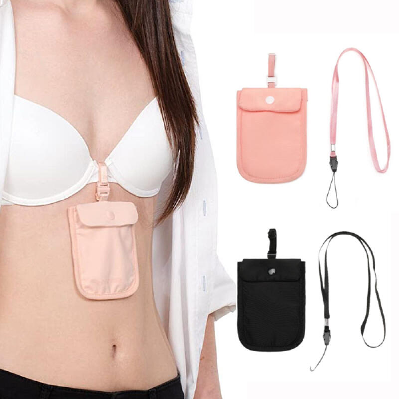 Zeno Travel RFID Blocking Card Bra Wallet