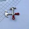 2Pcs Doll House Mini Home Decoration Simulation Maintenance Tool Wrench Hammer