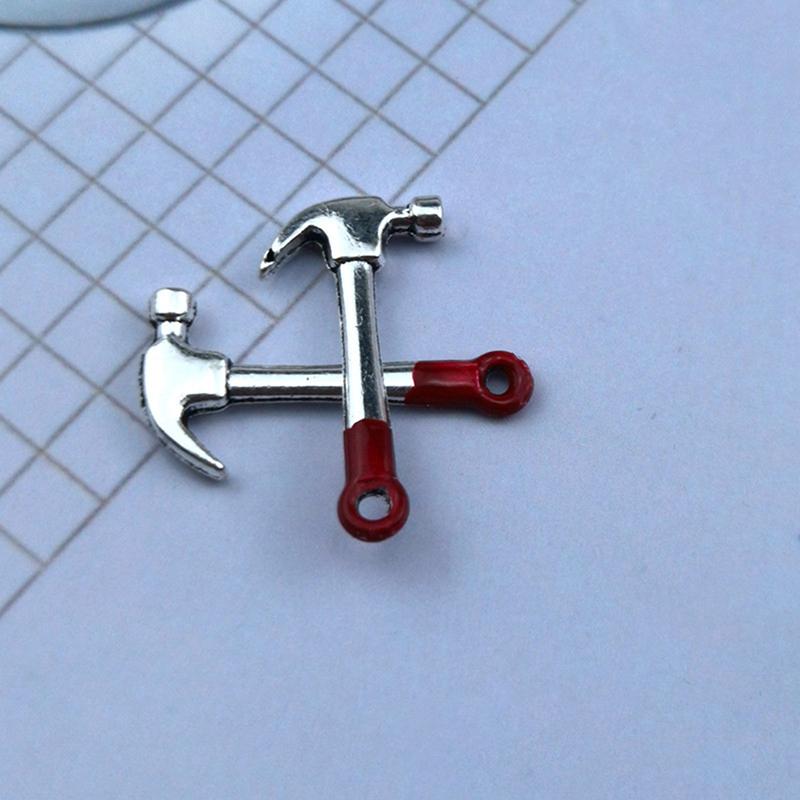 2Pcs Doll House Mini Home Decoration Simulation Maintenance Tool Wrench Hammer