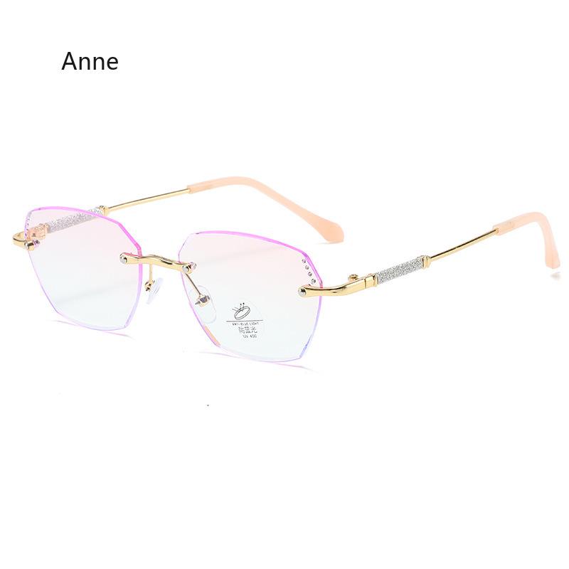 New Fashion Diamond Cut Reading Glasses Anti Blue Light Presbyopia Eyeglasses Vintage Transparent Prescription Eyewear 0 To +4.0