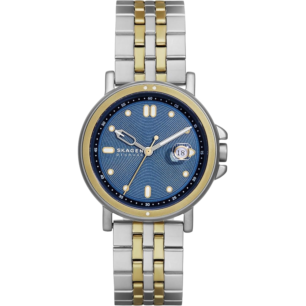 Мужские часы Skagen Signatur Sport с тремя стрелками и датой, двухцветные, из нержавеющей стали, SKW6921