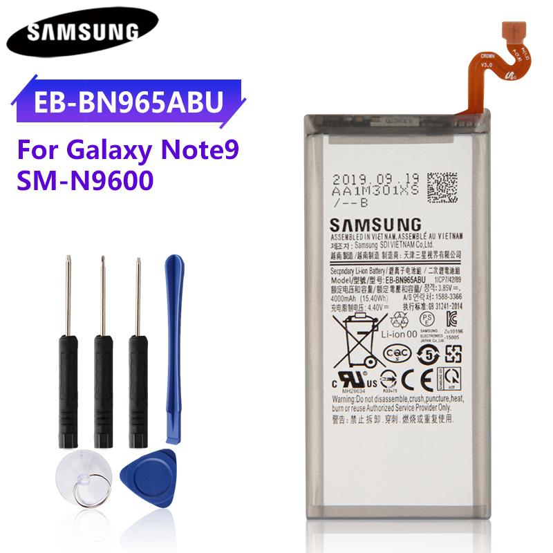Original Replacement Battery EB-BN965ABU For Samsung Galaxy Note9 Note 9 SM-N9600 N960F N960U N960N N960W SM-N960X 4000mAh
