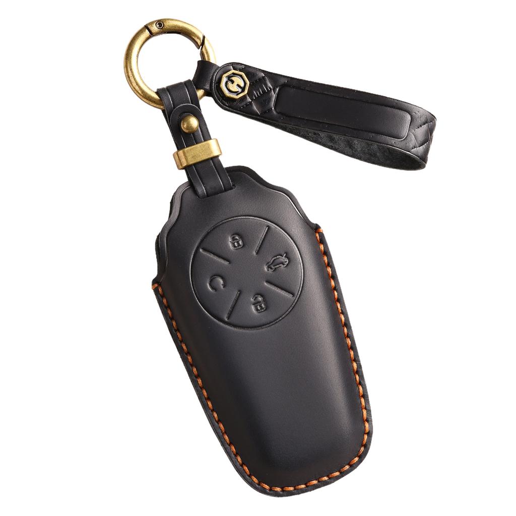 The first layer of cowhide key cover is suitable for Chery Star Era ET key bag, genuine leather, handmade keychain, leather goods.