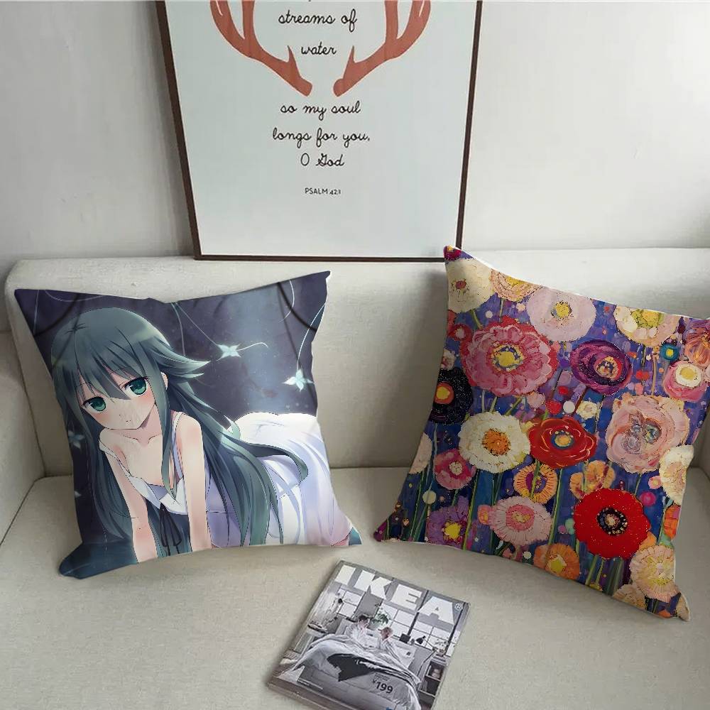 Saya No Uta Das Lied von Saya Kissenbezug Plüschstoff Weicher Kissenbezug Beidseitig bedruckt Kissenbezug Haushaltsgeschenke