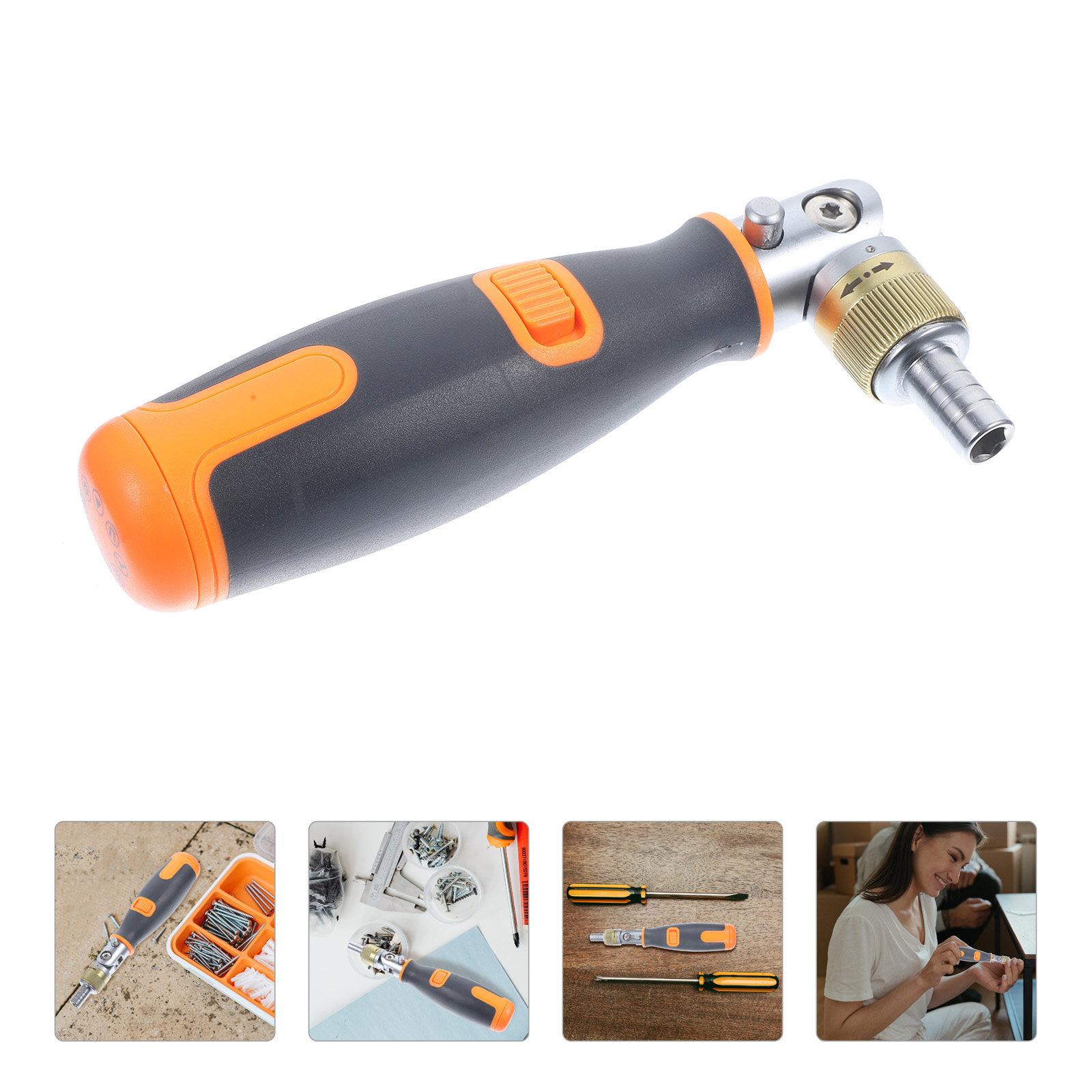 

Premium Ratchet Screwdriver With 12 Bits Compact Lightweight Manual Handheld Repair Tool For Electrician And Electronic Device Maintenance оранжевый