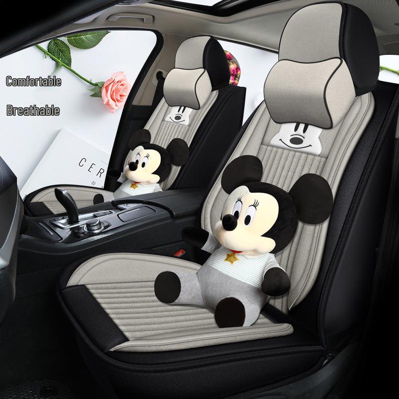 Infiniti QX60/QX30/QX70 Linen Cartoon Car Seat Covers – All-Season, Full Surround Design