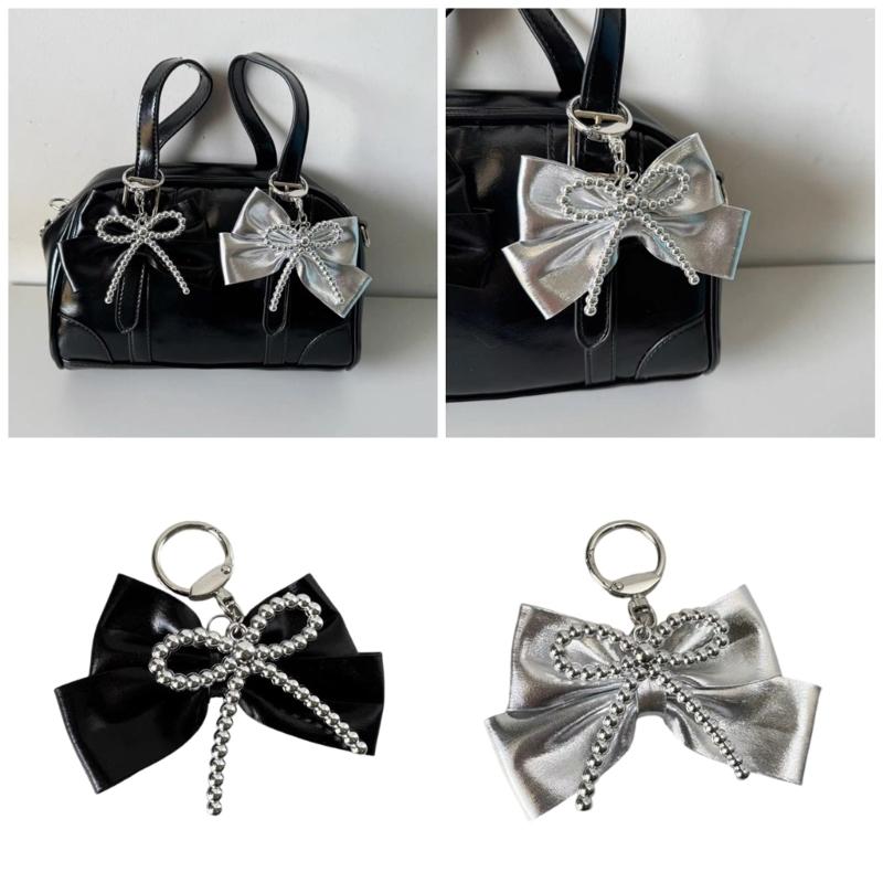 Elegant Keychain Pendant Accessory Portable Bowknot Phone Pendant Keychain Bag Decoration for Women and Girls