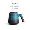 400ml Japanese Ceramic Mug with Lid Filter Water Cup Coffee Cup