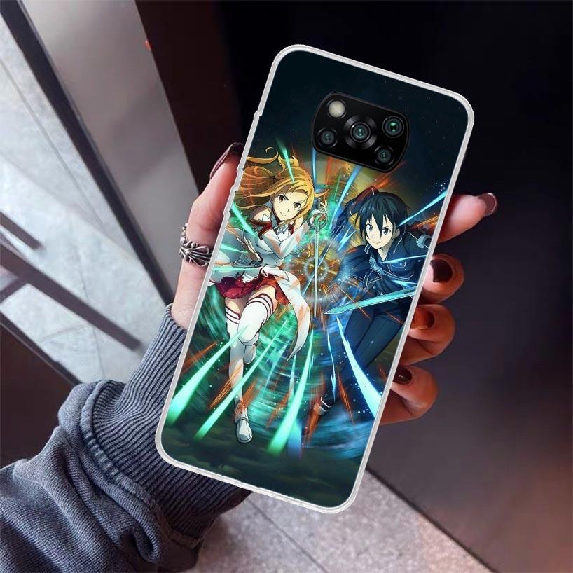Sword Art Online Anime Phone Case For Xiaomi Poco X7 X6 X5 Pro F7 Ultra Redmi 15C 15 13 13C 12 12C 10 10A 10C 9 9A 9C 9T Shell P