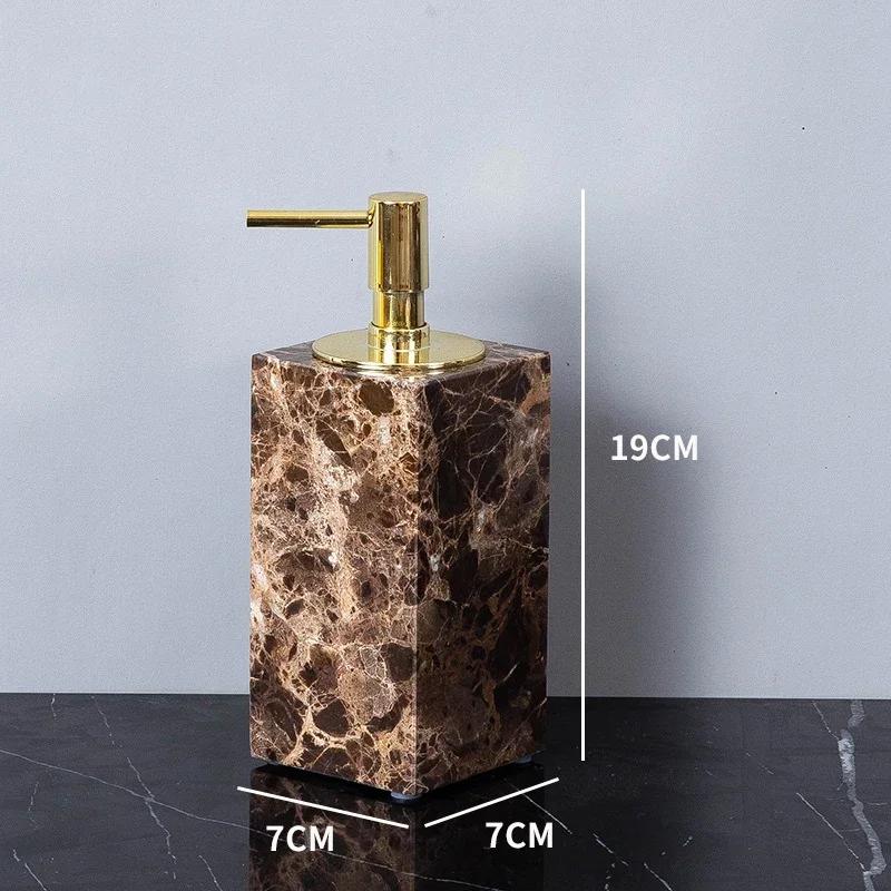 

Набір для ванної кімнати Emperador Dark Natural Marble Коричневий розкішний тримач для зубної щітки Мильниця Дозатор мила Аксесуари для ванної кімнати