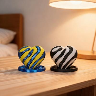Estatueta de Coração Impressa em 3D Mini Coração Espiral Brinquedo Fidget Decoração de Mesa Divertida Alívio de Ansiedade Estresse Presente para Crianças Adultos