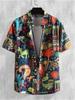 Stile Pianta Hawaiana Stampa 3D Camicie da Uomo Estate Festa in Spiaggia Manica Corta Uomo Top Traspirante da Esterno Moda Abbigliamento da Strada
