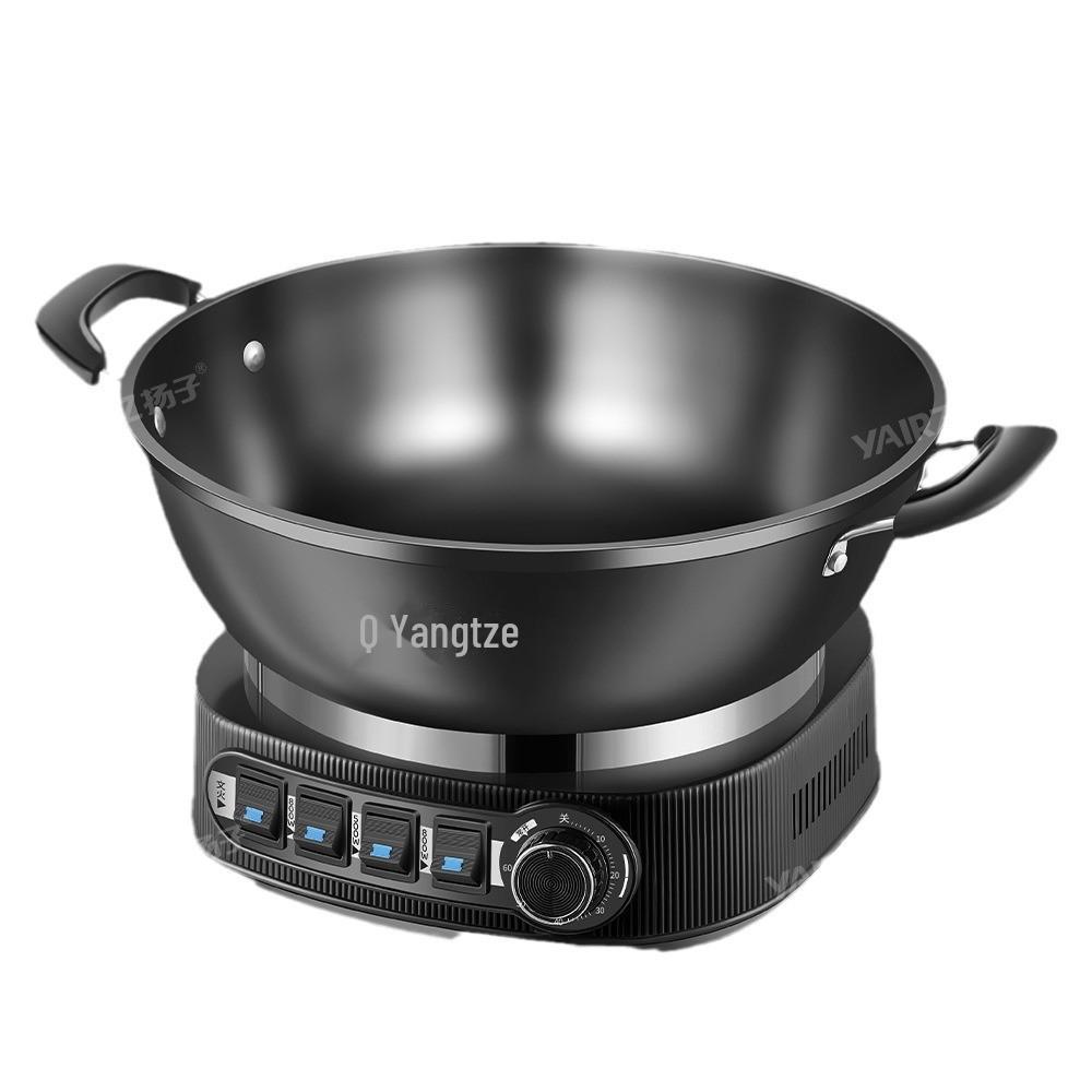 Yangtze Multifunctional Cast Iron Electric Frying Pan and Steaming Hot Pot