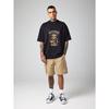 Men's Oversized T-Shirt Black Landscaping Kings Skull Graphic Print Streetwear Casual Wear