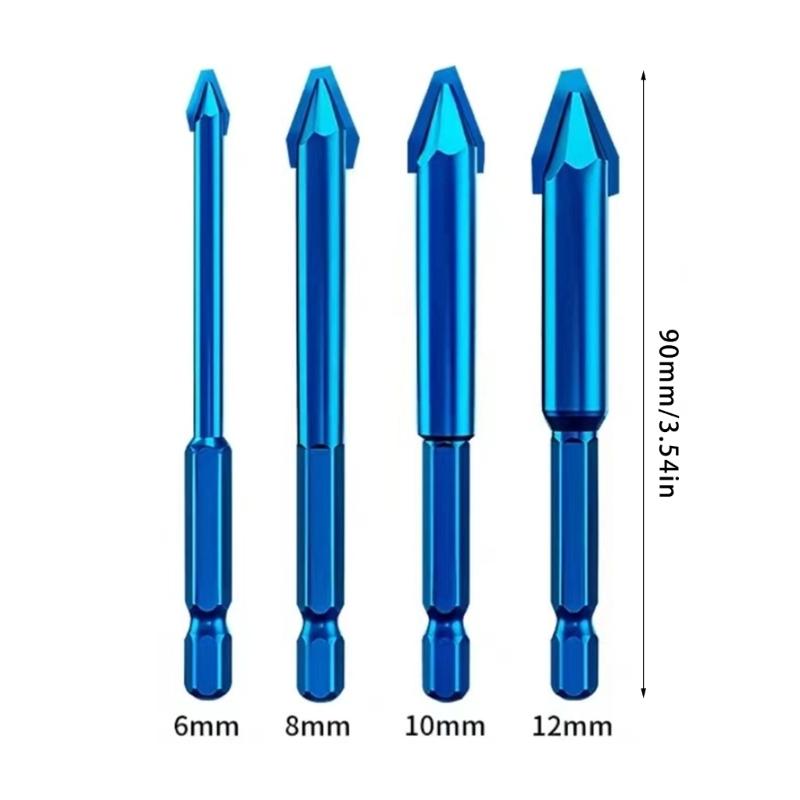 High Hardness Eccentric Drill Bit for Ceramic Glass Tiles Dry Drilling Applications Ergonomic Handle Alloy Construction