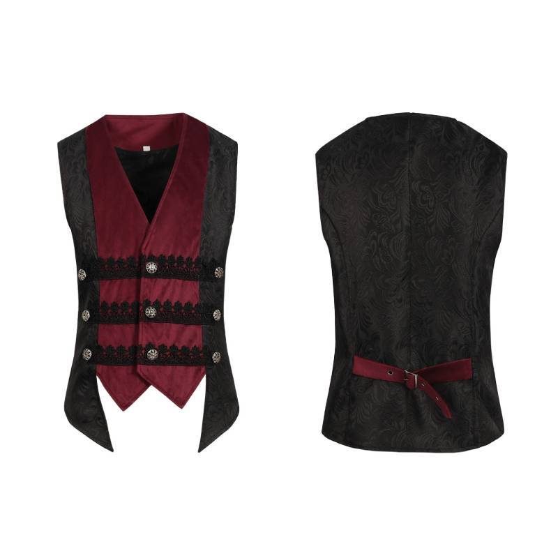 Gothic Halloween Steampunk Vest For Men And Women With Dark Pattern For Stage Performances