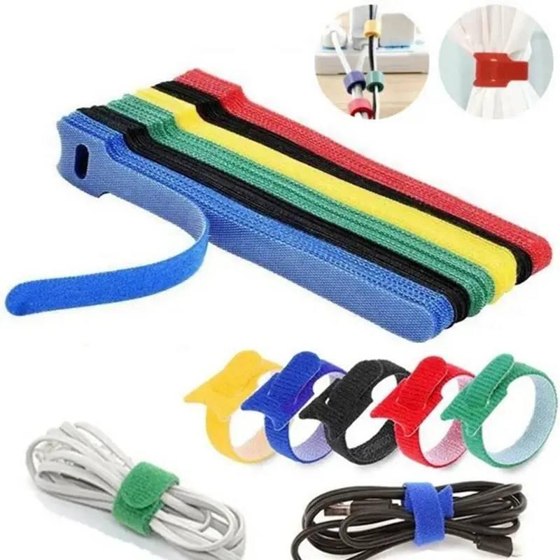 30/50/100Pcs Velcro , Power Cable And Data Cable Organizer, Reusable Binding Straps