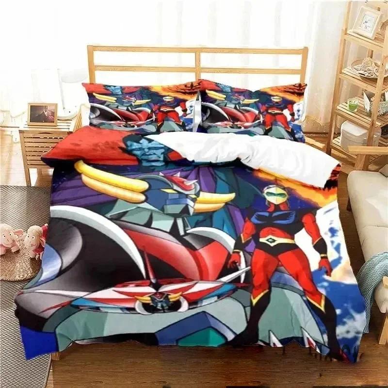 Stampa 3D Goldrake Grendizer Robot UFO Set Biancheria da Letto Matrimoniale Singolo King Copripiumino Piumone Federa Bambini Ragazze Adulti Camera da Letto
