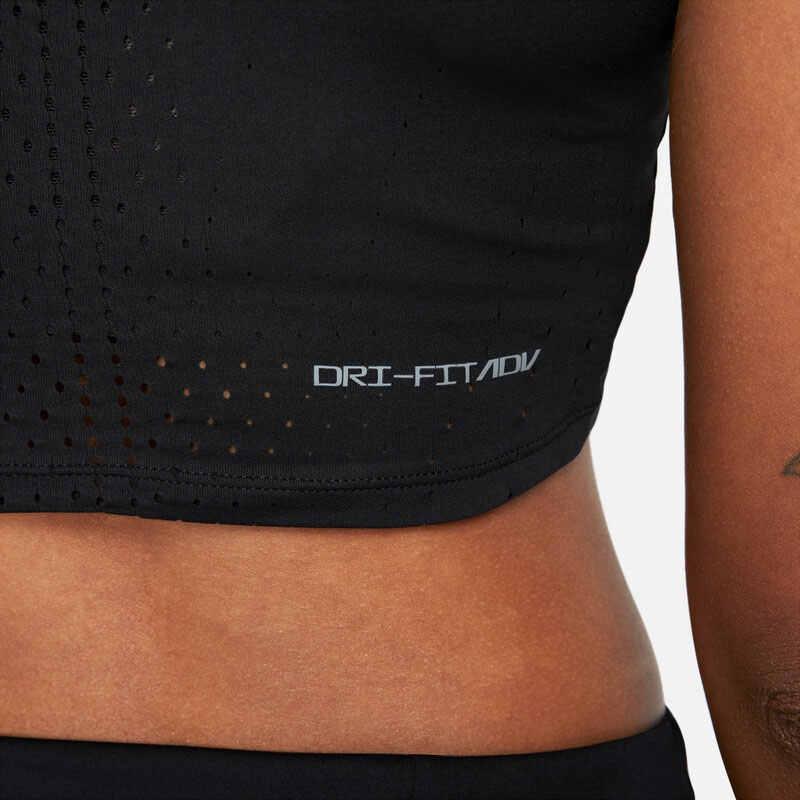 Nike Dri-Fit Adv Solid Logo Short Running Quick-Dry Tank Top Women tops Black DM8729-010