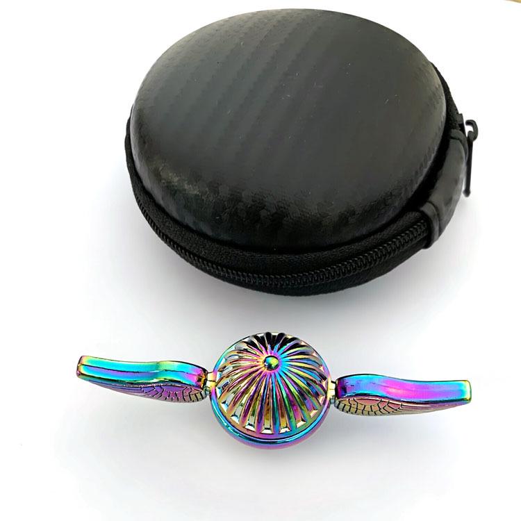 Golden Snitch Spiral Decompression Toy: Mechanical Finger Spinner with Angel Wings