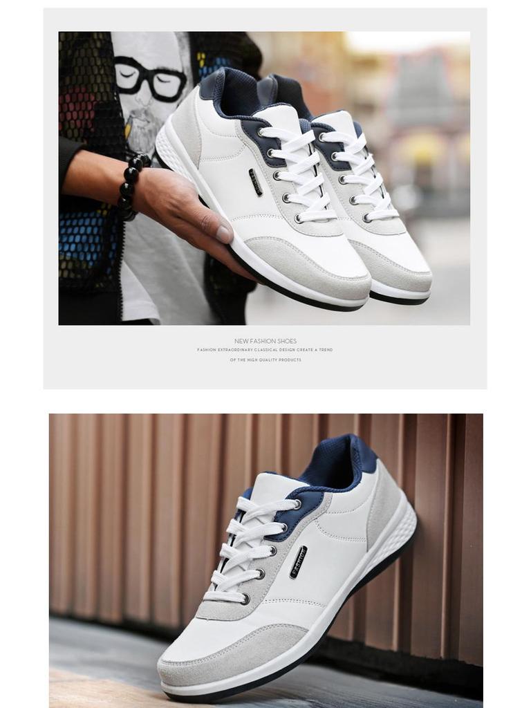 2025 Men's Casual White Sneakers - Summer Fashion Trend, Plus Size 48, Travel & Running Shoes