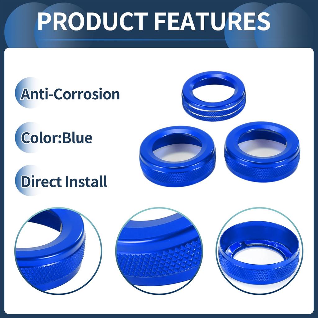 INFINAUTO AC Air Conditioner Media Volume Control Switch Knob Covering