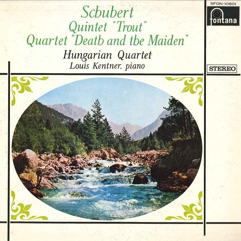 

LP Record HUNGARIAN QUARTETLOUIS KENTNERPIA SchubertQuintettroutquartetdea SFON10601 FONTANA Japan Classical Used