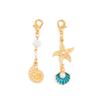 Ocean Series Scallop Conch Pendant Charm Set, Beach Style Clothing Suspender Pendant Accessories For Women