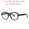 Anti Blue Rays Round Shortsighted Prescription Glasses Women  Spring Hinge Stundent Myopia Spectacles 0 -0.5 -0.75 To -6.0
