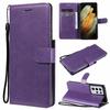 Suitable for Samsung S21 plus mobile phone leather case A02S solid color leather pattern card wallet holder protective case A52
