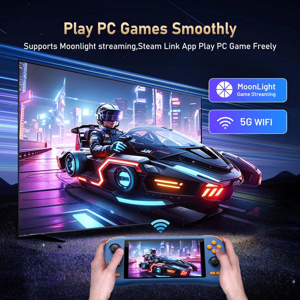 K56 Handheld Game Console 128GB Large HD Screen 5000mAh Video Games Retro for Christmas Gift