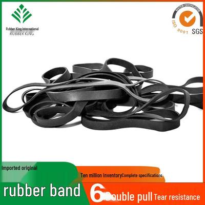 Černá vysoce elastická gumička - Odolná, odolná vůči teplu a stárnutí pro průmyslové použití a balení.