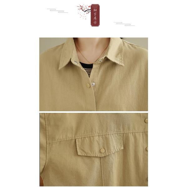 Autumn Women's Long Sleeved Shirt Jacket Versatile Mid Length Shirt Top