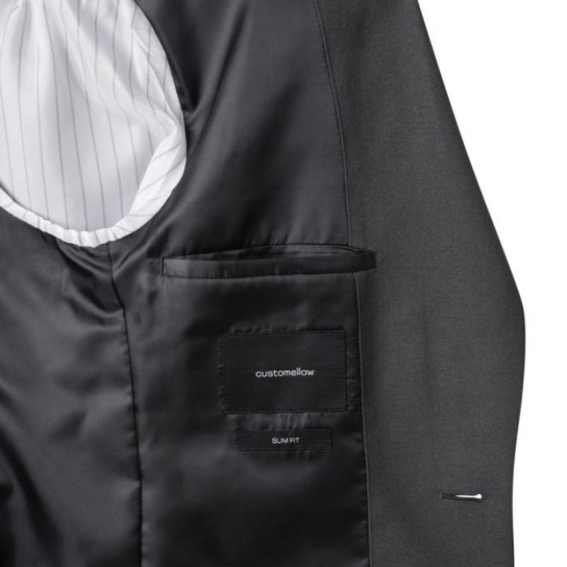 Customellow Gray Slim Fit Setup Jacket Cwjam25402gyd