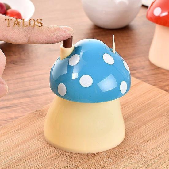 Portable Bar Mushroom Automatic Toothpick Storage Box Dispenser Holder Live City Fashion Home Decor