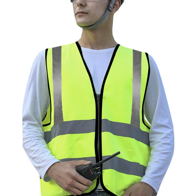 Buy Reflective Zipper Waistcoat Men High Visibility Running Vest