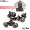 100PCS Parafusos de carroceria de carro para VW Golf Parafuso autoatarraxante de metal Rebite Parafuso de fixação preto Cruz Parafusos autoatarraxantes Phillips