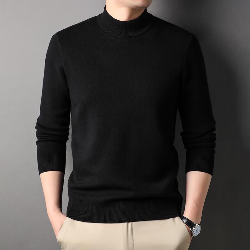 

Yiliteng Men s 100% Merino Wool Mock Neck Sweater 2XL