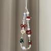 1Pcs 3D Christmas Tree Bead Hanging Rope Mobile Phone Keychain Girl Women Cell Phone Case  Bag Pendant Key Strap Rope