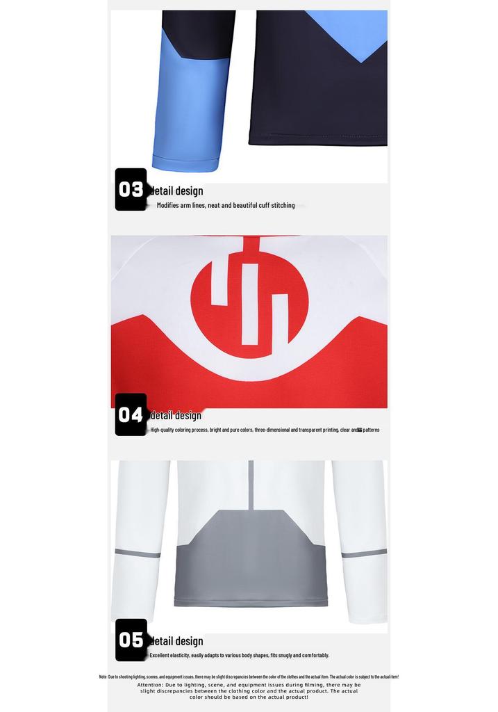 Seria Erou Invincibil Tricou Cosplay cu Uscare Rapidă pentru Adulți, Mânecă Lungă/Scurtă, Body Sport Fitness Strâmt