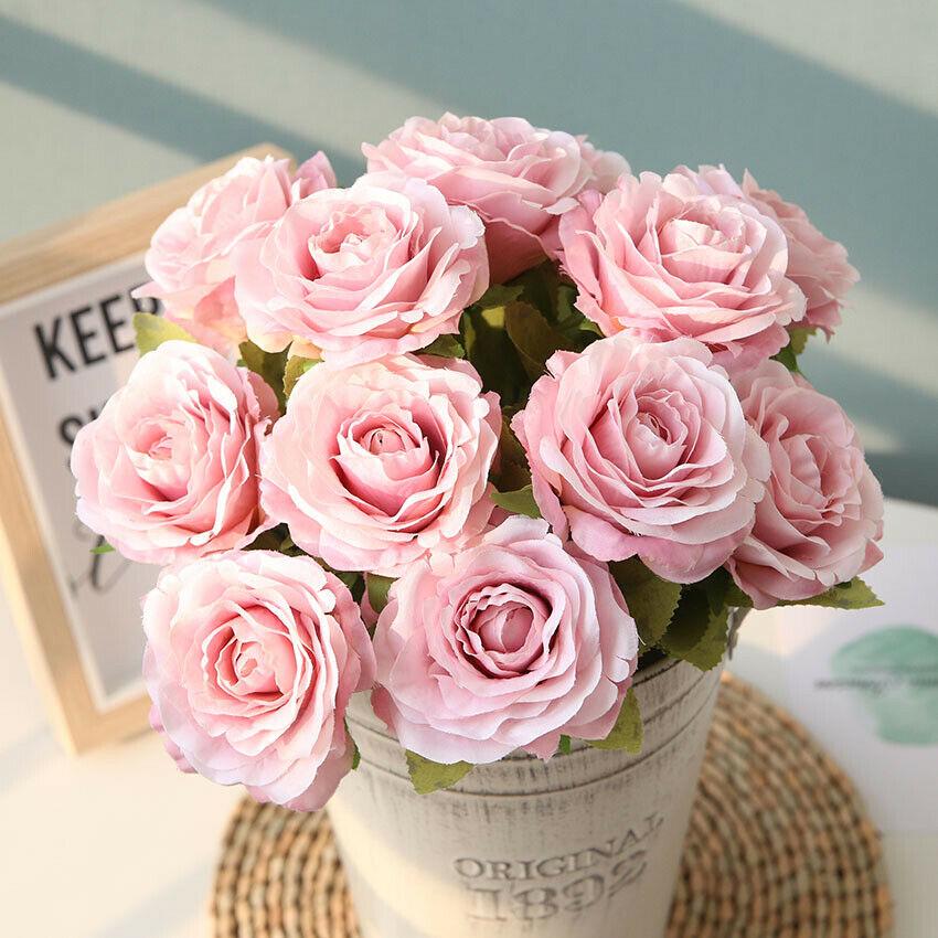Vase Artificial Flower 12 Heads Rose Bud Artificial Flowers for Wedding Simulation Flower Home Decor Valentine's Gift,Colour:Champagne Color : Champagne Vase Artificial Flower 12 Heads Rose Bud Artificial Flowers for Wedding Simulation Flower Home Decor Valentine's Gift,Colour:Champagne Color : Champagne