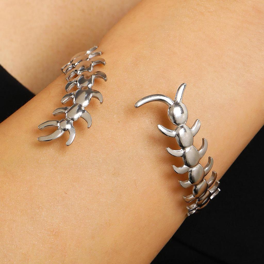 Unisex Euro-American Punk-Inspired Centipede Bracelet