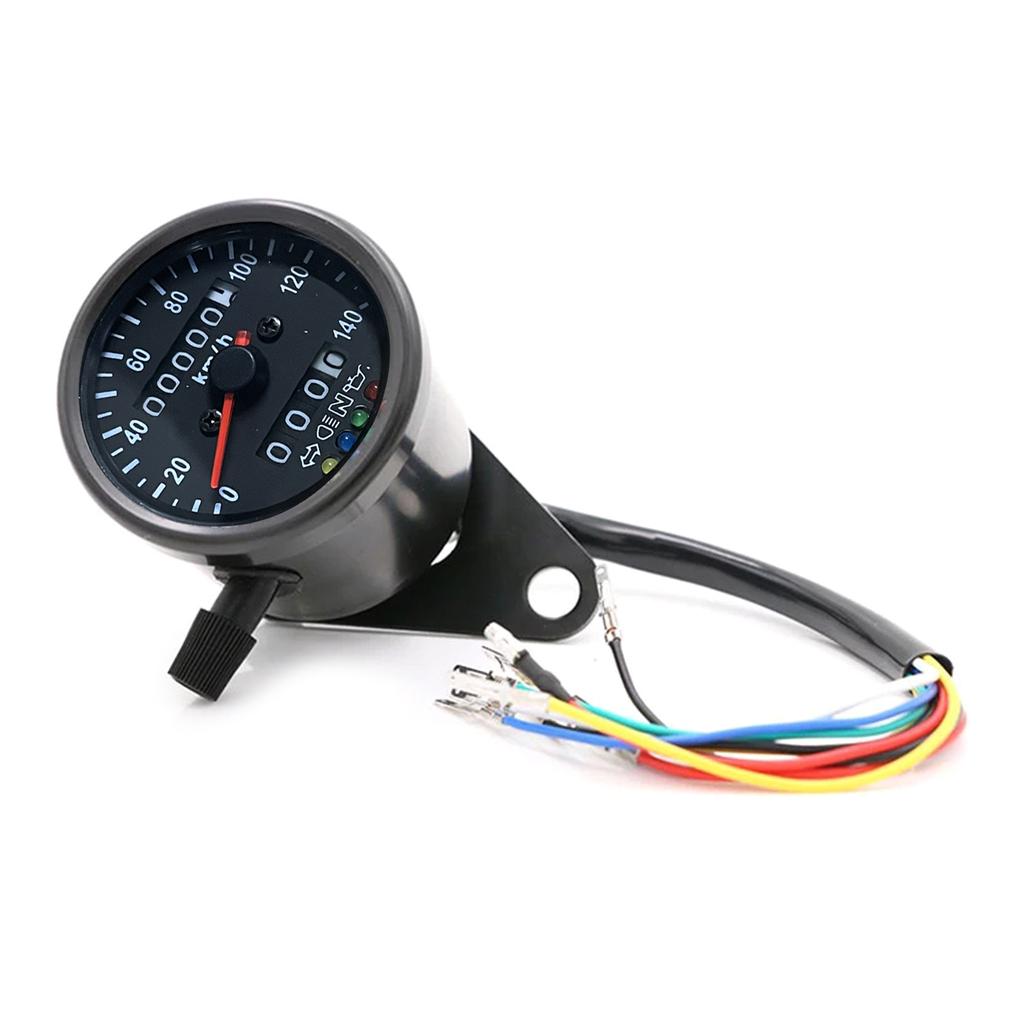 Vitezometru universal pentru motociclete Indicator de kilometraj Contor de viteză dublu cu indicator LCD Contor de modificare vintage