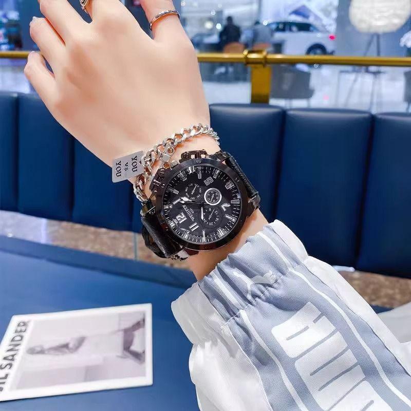 New Hong Kong Style Teen Premium Sense Black Technology Premium Sense Watch Large Dial Student Watch Men's ins Style