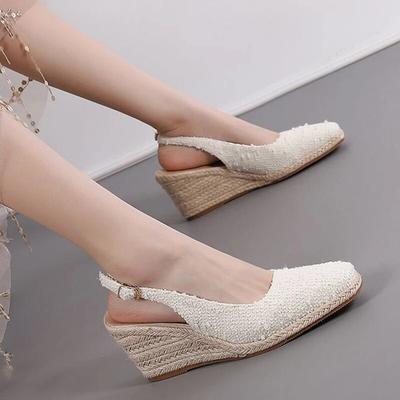 Sommer Mode High Heels Damen Partyschuhe Damen Keilabsätze 8cm Spitzschuh Damen Pumps Übergröße 42