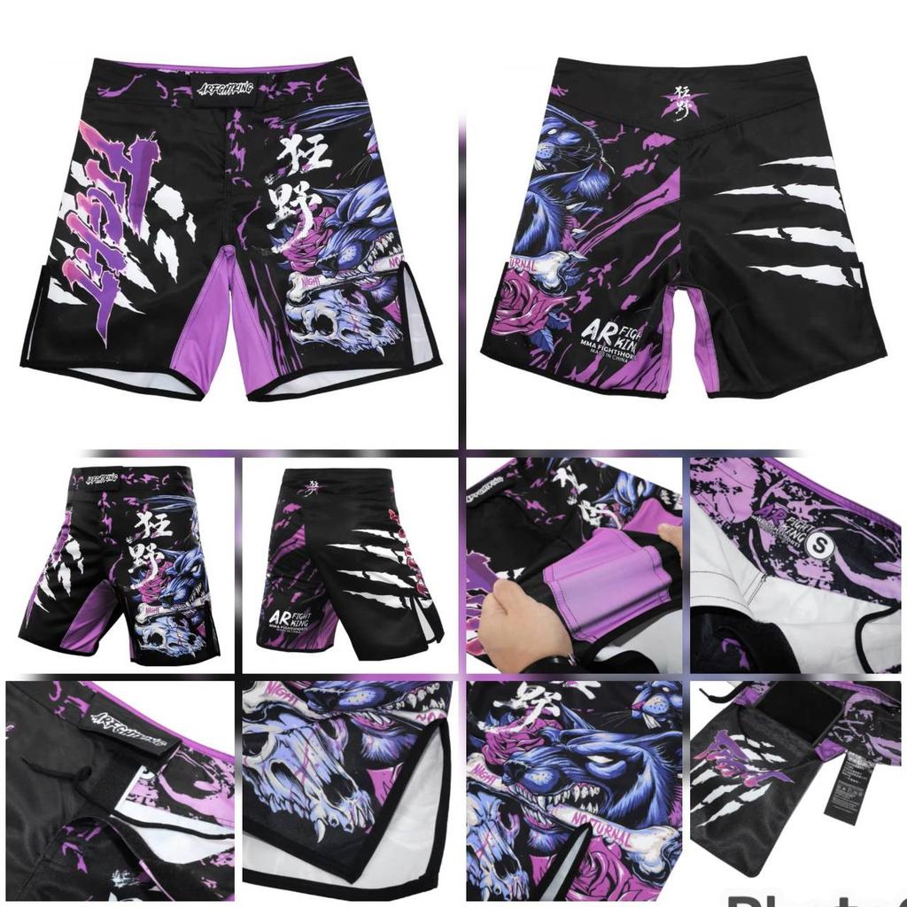MMA UFC Shorts Pants Muay Thai Martial Arts Kickboxing Boxing Fight Unisex Men Women Kid Quick Dry Print Elastic Polyester Training