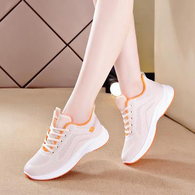 Spring 2025 Flyweave Breathable Student Trend Fashion Sports Running Shoes - Flat, Soft Bottom for Dance & Fitness