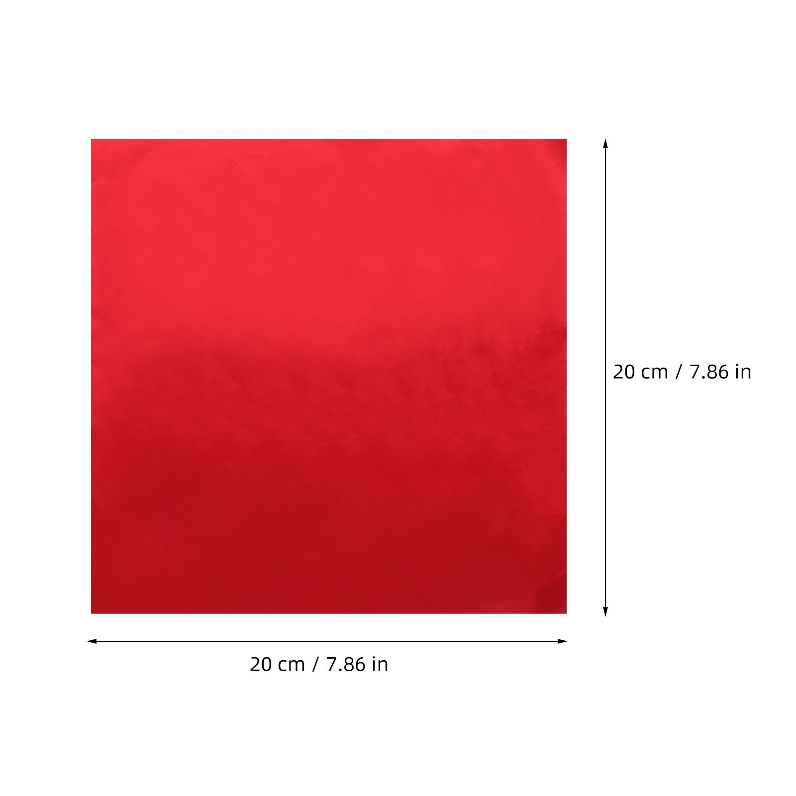 

100Pcs Food Packaging Aluminum Foil Strong Toughness Ideal for Home Kitchen Outdoor Bbq Food Freshness Keeper Candy Wrapper Tin красный